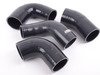 ES#4876150 - 015120LAEBKT - MQB Cast Aluminum Intercooler Upgrade & High Flow Intercooler Charge Pipe Kit - Wrinkle Black - Bolt on up to +37 WHP / +5 WTQ! - Enthusiast Bundles - Audi Volkswagen