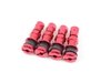 ES#3170875 - 4PCVSW/CAPRED - Aluminum Valve Stems With Hex Caps - Red - Lightweight anodized valve stems with hex caps - Sickspeed - BMW Volkswagen MINI