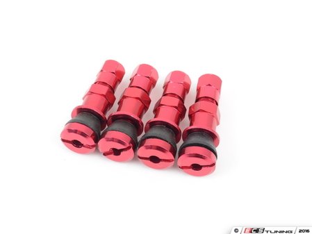ES#3170875 - 4PCVSW/CAPRED - Aluminum Valve Stems With Hex Caps - Red - Lightweight anodized valve stems with hex caps - Sickspeed - BMW Volkswagen MINI