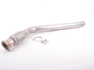 ES#3175270 - 251126R - Performance Stainless 2.5" Downpipe  - High flow, stainless downpipe kit to be used with factory exhaust - Techtonics Tuning - Audi