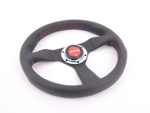 ES#3135804 - MCL32BK3B - MOMO Montecarlo Steering Wheel - Red Stitch 320mm  - Customize your driving experience with this fine leather steering wheel - MOMO - Audi BMW Volkswagen Mercedes Benz MINI Porsche