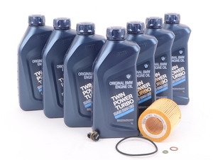 ES#3046075 - 83212365945KT4 - Genuine BMW Oil Change Kit - with ECS Magnetic Oil Drain Plug - Everything for an oil service with BMW Twin Power Turbo oil and ECS Magnetic Oil Drain Plug! - Assembled By ECS - BMW
