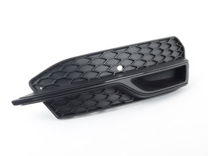 ES#2726042 - 8V3807682K9B9 - Lower Bumper Grille - Satin Black - Right - Keep your exterior looking clean - Genuine Volkswagen Audi - Audi