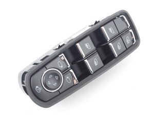 ES#3178297 - 95861315603DML - Power Window Switch - Matte Black and High-Gloss Chrome - Driver's window control - Genuine Porsche - Porsche