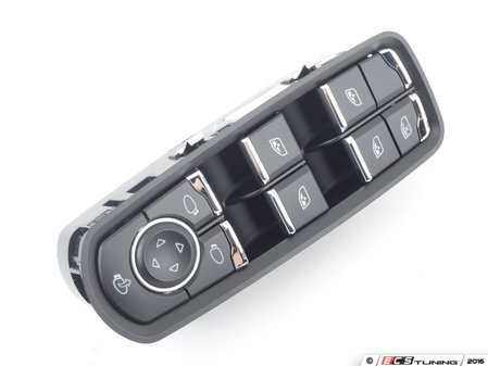 ES#3178297 - 95861315603DML - Power Window Switch - Matte Black and High-Gloss Chrome - Driver's window control - Genuine Porsche - Porsche
