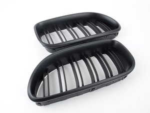 ES#3023057 - BM-0612 - Dual Slats Blackout Grille Set - Matte Black - Add style and individuality to your BMW in minutes! - Turner Motorsport - BMW