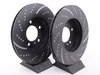 ES#2795962 - 34116855152KT7 - Performance Front Brake Service Kits  - Featuring ECS V5 drilled & slotted brake rotors and ECS EP24 "Enthusiast Performance" brake pads. - Assembled By ECS - BMW