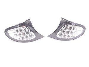 ES#2808232 - 4441511P6A2C - Clear Corner w/ black housing Assembly - Pair - (NO LONGER AVAILABLE) - Direct replacements for the stock amber corner lights - Depo - 