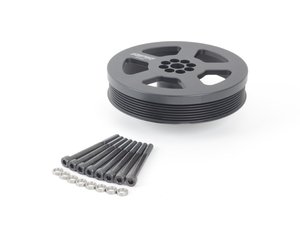 ES#3219162 - MS100133 -  APR Supercharger Crank Pulley Upgrade (187mm)  - Increases diameter of factory pulley from ~162mm to ~187mm, which in turn spins the supercharger ~15.4% faster! - APR - Audi Porsche