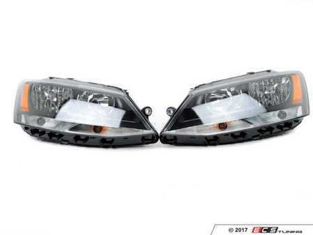 ES#2806902 - HD-JH-VJ11-AM-BK - Blackout Halogen Headlight Set - (NO LONGER AVAILABLE) - Keep the stock look but add blacked-out housings to make your MK6 stand out - Spyder - 