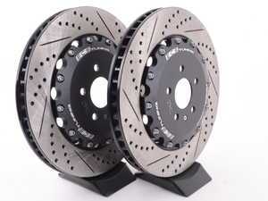 ES#2804479 - 003883ECS01A01KT - Front Cross-Drilled & Slotted 2-Piece Brake Rotors - Pair (380x34) - Replacement set for 380mm Stage 3-4 Big Brake Kits with Audi RS calipers - ECS - Audi