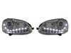 ES#3220984 - D41-1102P-LDEM1 - R8 Style Projector Headlight Set - Chrome - (NO LONGER AVAILABLE) - Features Audi style LED daytime running lights and projector housings - Depo - 