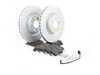 ES#3146814 - ESK6154 - Power Stop Euro-Stop Premium Front Brake Kit (345mm) - An authentic OE-specification front braking solution featuring European-sourced pads, high-carbon smooth Geomet coated rotors, and strict ECE-R90 certification. - Power Stop - Audi