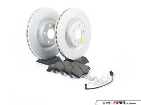 ES#3146814 - ESK6154 - Power Stop Euro-Stop Premium Front Brake Kit (345mm) - An authentic OE-specification front braking solution featuring European-sourced pads, high-carbon smooth Geomet coated rotors, and strict ECE-R90 certification. - Power Stop - Audi