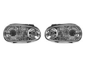 ES#3220968 - 441-1183PXNDAE1 - Projector Headlight Set - Chrome - With fog lights, with clear turn signal lenses - Depo - Volkswagen