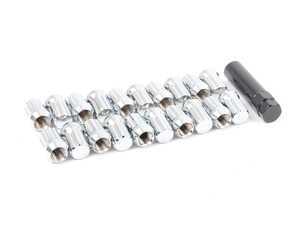 ES#3006018 - lge3809lcrKT - 2" Acorn Spline Lug Nut - Set Of 20 - Chrome - (NO LONGER AVAILABLE) - Includes 20 locking conical seat lug nuts and key - VMS Racing - 