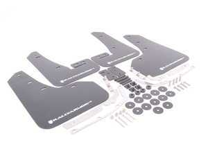 ES#3129666 - MF37URBLKWH - Mud Flap Kit - Black With White Logo - Durable, polyurethane mud flaps - Rally Armor - Volkswagen
