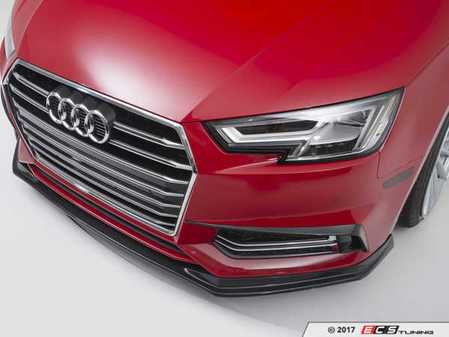 ES#3146390 - 019196ECS01A - Carbon Fiber Front Lip Spoiler - Audi B9 A4/S4 - Hand-laid carbon fiber to upgrade your exterior styling - ECS - Audi
