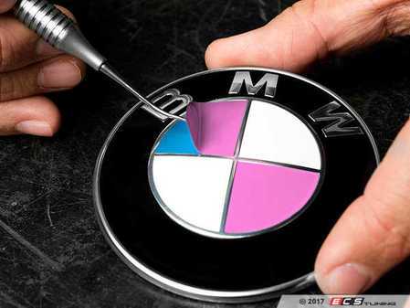 ES#3025172 - RD408 - roundel overlay - Bubblegum Pink - (NO LONGER AVAILABLE) - Includes enough overlays for hood, trunk and wheel roundels! - Turner Motorsport - 
