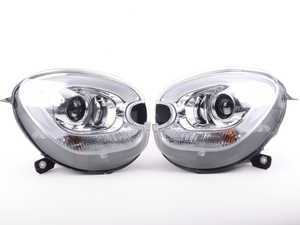 ES#3200124 - JMNR60M-PDHL5 - Projector Chrome LED DRL Headlights - Pair - (NO LONGER AVAILABLE) - F60 Style LED DRL and chrome housing halogen projector headlight set! - SONAR - 