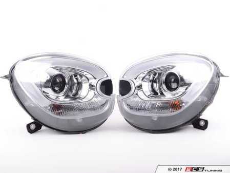 ES#3200124 - JMNR60M-PDHL5 - Projector Chrome LED DRL Headlights - Pair - (NO LONGER AVAILABLE) - F60 Style LED DRL and chrome housing halogen projector headlight set! - SONAR - 