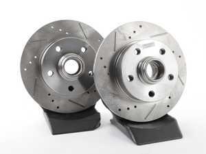 ES#3155107 - EBR426XPR - Rear Cross-Drilled and Slotted Evolution Rotors - Pair (226x10) - Zinc coated performance rotors - Power Stop - Volkswagen