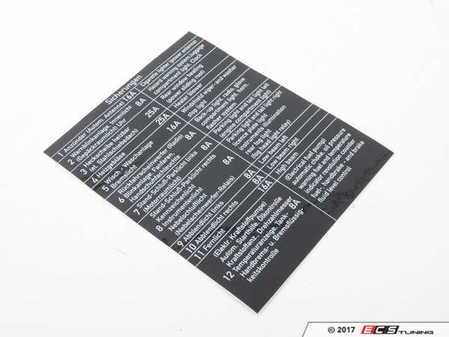 ES#78896 - 51141831599 - DECAL - Genuine BMW - BMW