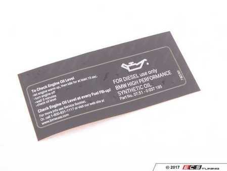 ES#260428 - 71227823541 - LABEL HIGH PERFORMAN - Genuine BMW - BMW