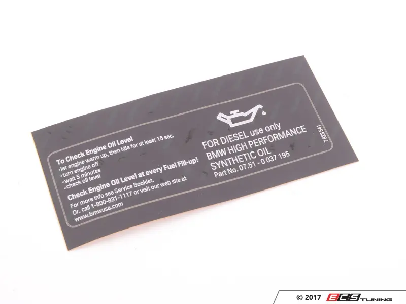 Genuine BMW - 71227823541 - LABEL HIGH PERFORMAN (71-22-7-823-541)