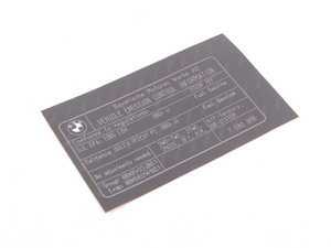ES#185115 - 71227580936 - Exhaust Emissions Label - Genuine BMW - BMW