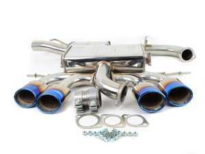 ES#3184174 - HS14GFRG3T - 3" Cat-Back Exhaust System - Resonated - Featuring quad oval, titanium burnt tips - Invidia - Volkswagen