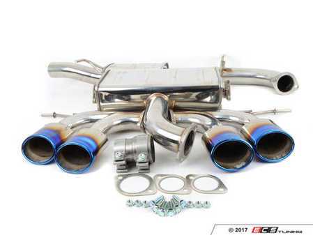 ES#3184174 - HS14GFRG3T - 3" Cat-Back Exhaust System - Resonated - Featuring quad oval, titanium burnt tips - Invidia - Volkswagen