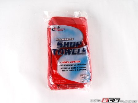 ES#261737 - 3-542 - 100% Cotton Shop Towels (NO LONGER AVAILABLE) - 25 pack of soft shop towels - Clean-Rite - 