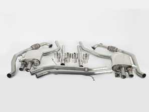 ES#3240933 - SSXAU650 - Cat-Back Exhaust System - Non-Resonated (Louder) - 2.50" stainless steel with quad GT-100 polished tips - Milltek Sport - Audi