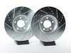 ES#3157360 - K5752 - Power Stop Z23 Evolution Sport Front Brake Kit (320mm) - A performance front axle upgrade featuring precision cross-drilled & slotted rotors, low-dust carbon-fiber ceramic pads, and a premium electronic wear sensor. - Power Stop - Audi