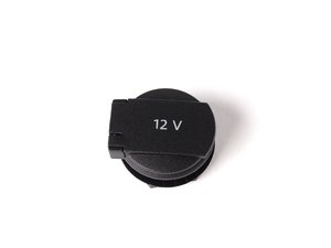 ES#420451 - 7L6919341F - Cover For 12V DC Socket - Black hinged socket cover - Genuine Volkswagen Audi - Volkswagen