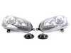 ES#3220990 - D41-1108P-LEHM2 - R8 Style Projector Headlight Set - Black  - (NO LONGER AVAILABLE) - Features Audi style LED daytime running lights and D2S compatible projector housings - Depo - 