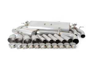 ES#2827592 - SSXAU477 - Cat-Back Exhaust System - Resonated - Valved - 3" stainless steel with quad 100mm Titanium tips - Milltek Sport - Audi