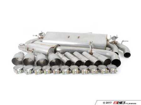 ES#2827592 - SSXAU477 - Cat-Back Exhaust System - Resonated - Valved - 3" stainless steel with quad 100mm Titanium tips - Milltek Sport - Audi