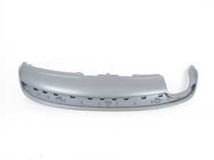 ES#2541879 - 8T0807521J1RR - S-Line Rear Diffuser - Platinum Grey  - S-line lower plastic valance for single exhaust, with dual tips - Genuine Volkswagen Audi - Audi