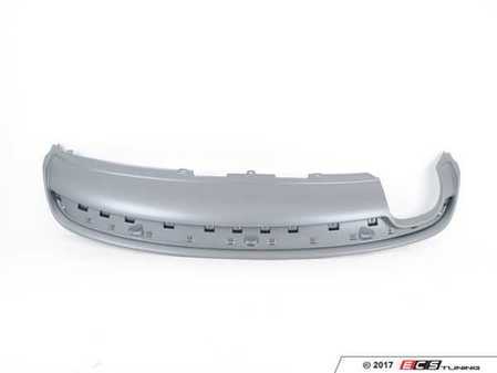 ES#2541879 - 8T0807521J1RR - S-Line Rear Diffuser - Platinum Grey  - S-line lower plastic valance for single exhaust, with dual tips - Genuine Volkswagen Audi - Audi
