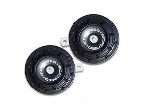 ES#3247892 - BTH-S203BK - 2 Piece Super Loud Horn Kit - Black - Upgraded 118dB horns in the color of your choice - Sickspeed - Audi BMW Volkswagen Mercedes Benz MINI Porsche