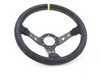ES#3192160 - OD/2012 - Corsica Racing Steering Wheel - Black/Yellow Suede - Universal sport steering wheel with a 330mm diameter. - OMP - BMW