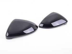 ES#3232228 - 5G0072530A - Mirror Cap Set - Gloss Black - Replacement side mirror caps finished in gloss black - Genuine Volkswagen Audi - Volkswagen