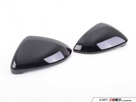ES#3232228 - 5G0072530A - Mirror Cap Set - Gloss Black - Replacement side mirror caps finished in gloss black - Genuine Volkswagen Audi - Volkswagen