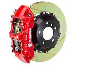 ES#3410429 - 1N2.9059A2 - Brembo GT Front Big Brake Kit - 2 Piece Slotted Rotors (380x34) - Featuring Red 6 piston calipers, stainless brake lines and Brembo Sport brake pads - Brembo - Audi