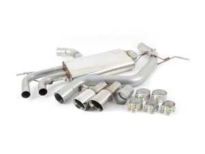 ES#3195015 - SSXAU638 - Cat-Back Exhaust System - Non-Resonated - 2.75" stainless steel with smaller rear silencer & twin 80mm GT80 polished tips - Milltek Sport - Audi