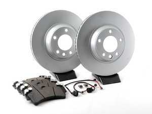 ES#2986564 - 7L6698302KKT4 - Front Brake Service Kit - Featuring Meyle rotors and ECS DD23 "Daily Driver" Ceramic Pads. - Assembled By ECS - Audi