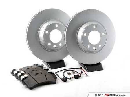 ES#2986564 - 7L6698302KKT4 - Front Brake Service Kit - Featuring Meyle rotors and ECS DD23 "Daily Driver" Ceramic Pads. - Assembled By ECS - Audi