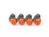 ES#3176351 - 4PCORGVSGRENADE - Grenade Valve Stem Caps - Orange - Lightweight anodized spike valve stem caps measuring 1.57" high - Sickspeed - BMW Volkswagen MINI
